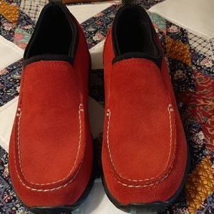 Lands End Red loafer shoes womens size 7B